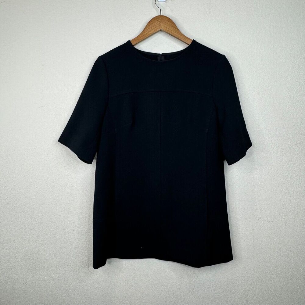 Lela Rose Black‎ Blouse 8 Pockets Classic Capsule Luxury